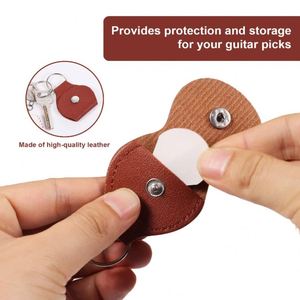 Porta púas de guitarra duradero con mosquetón, llavero funcional y de estilo sencillo para guardar púas de guitarra - Product Image 3