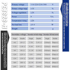 หม้อแปลงไฟฟ้าแบบติดตั้งบนแผงวงจรพิมพ์ YHDC PE3828-M ชนิดอีพ็อกซี่ซีล ฉนวนกันความร้อนคลาส B เสียงรบกวนต่ำ 9VA 110/220/230/380V AC ได้รับการรับรองมาตรฐาน UL94-V0 CE/RoHS - Product Image 5