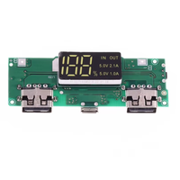 Module de charge numérique pour batterie au lithium 18650 avec écran LCD, double sortie USB 5V (2,4A+2A) pour banque d'alimentation DIY