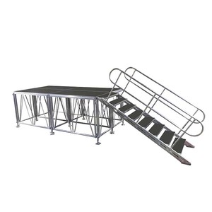Escalera de escenario portátil para <span class=keywords><strong>dj</strong></span>, escalones de plataforma de aluminio, 10x10 etapas - Product Image 1