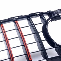 Grille en fibre de carbone style BRBUS ROCKET GT avec chrome rouge pour Fuheng 2020 Classe E W213