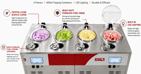 Nsf Ce Goedgekeurde Gelato Machine 4 Smaken Ijs Karnmachines Hoge Kwaliteit Top Churn Ijs Maker Ijs Churner