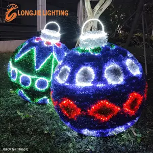 H:1.5M Outdoor Commercial Christmas 3D Large LED Ball Motif Lights per le decorazioni dello Zoo del parco