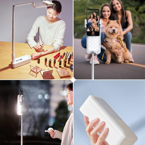 책상용 충전식 휴대폰 거치대 라이브 스트리밍 LED 조명 휴대용 셀카 조명 - Product Image 6