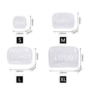 Tùy Chỉnh Trang Điểm Pouch Trong Suốt Không Thấm Nước Du Lịch Vệ Sinh Cá Nhân Túi Rõ Ràng PVC Tùy Chỉnh In Mỹ Phẩm Trang Điểm Túi - Product Image 4