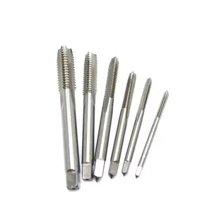 Kit de 3 tarauds à main en T pour filetage M3 <span class=keywords><strong>M4</strong></span> M5 M6, en acier HSS titane, pour <span class=keywords><strong>machine</strong></span> - Product Image 1