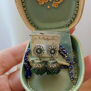 Jumka Bollywood Kundan traditionnel Jhumka indien plaqué or émail pendantes cloches gland boucles d'oreilles pour les femmes - Product Image 3