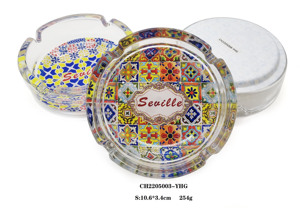 Cenicero de cristal de estilo bohemio de 10,6 cm de la <span class=keywords><strong>ciudad</strong></span> de <span class=keywords><strong>Sevilla</strong></span>, soporte para cigarros/cigarrillos con 3 ranuras, precio de fábrica - Product Image 5