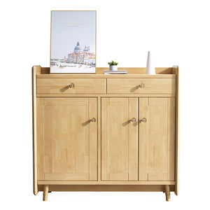 Solid Wood <b>Shoe</b> Cabinet With Storage And <b>Bench</b> Entryway Furniture For Home Living Room Small Apartment Use - Product Image 4