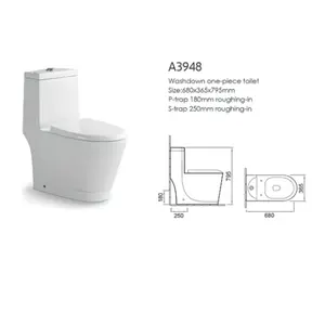SKM one piece toilet bowl european cleopatra shape hotel boy cupc system release manufacturer white design button close toilet