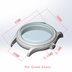 인기 심플 스타일 38mm 316L 스테인리스 스틸 28.5mm 다이얼 NH34/5/6/8/70 무브먼트 호환 돔 글라스 여성용 손목 시계 케이스 - Product Image 2