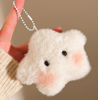 Porte-clés en peluche douce créative en forme de nuage, léger, mignon, petit cadeau pour les vêtements, les sacs, les accessoires