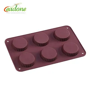 Stampo per torta rotondo in Silicone stampo per sapone fatto a mano a 6 fori