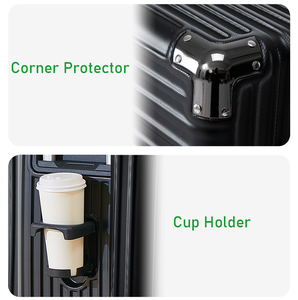 Bagaglio a mano con telaio <span class=keywords><strong>in</strong></span> alluminio, valigia rigida <span class=keywords><strong>in</strong></span> PC con ruote girevoli e serrature TSA, bagaglio leggero da <span class=keywords><strong>viaggio</strong></span> - Product Image 4