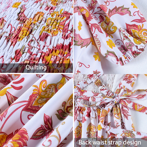 Green Dimple Women's Clothing Summer Cottagecore Dress Floral Casual <strong>Cotton</strong> Polynesian Modest Office <strong>Wear</strong> Dress - Product Image 2