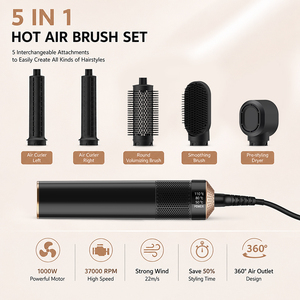<span class=keywords><strong>Brosse</strong></span> Sèche-<span class=keywords><strong>Cheveux</strong></span> Multi-Fonction 5-en-1 1000W avec Boucleur Automatique et Écran LCD – Vente en Gros - Product Image 3