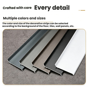 Rodapié Moderno de Aluminio con Clip, 60mm 80mm 2.5m, Múltiples Colores, Impermeable y Duradero para Decoración de Paredes Interiores - Product Image 3