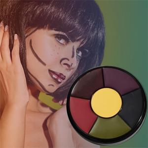 Portable Professional 6-Color Bruise Wheel <strong>Special</strong> <strong>Effects</strong> <strong>Makeup</strong> for Face Body Painting Oil Hunting Camo Face Paint Supplies - Product Image 1
