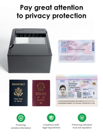 Escáner de Pasaportes RFID de Página Completa para Escritorio, Lector de Documentos OCR MRZ, Dispositivo de Seguridad Automático para Tarjetas de Identificación, para Aeropuertos y Hoteles, SDK Gratuito