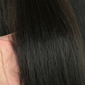 Perruques longues noires droites 13X4 avant de lacet pour les femmes noires perruque de remplacement synthétique résistant à la chaleur sans colle - Product Image 3
