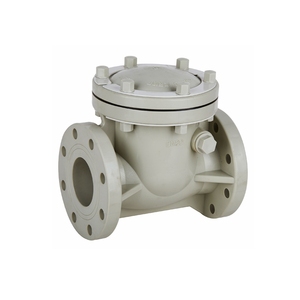 Válvula de Retención de Plástico CPVC de Alta Calidad de China, de 6 a 12 Pulgadas, DN150 a DN300, Estándar ANSI Válvula de retención de tipo oscilante CPVC con extremo de brida - Product Image 4