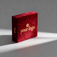 Boîte à bijoux en papier de luxe de fabrication haut de gamme, boîte à bijoux de mariage magnétique à succès, boîte à bijoux en papier à encre de soja rouge foncé, boîte cadeau haut de gamme