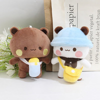 Vente en gros d'usine, porte-clés en peluche Bubu et Dudu en coton doux de 20 cm, jouets en peluche de style dessin animé, cadeaux de Noël pour enfants