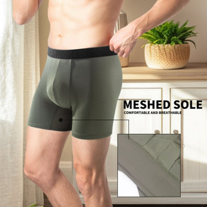 Troncos sexis <span class=keywords><strong>de</strong></span> tiro bajo para hombre, ropa interior con bolsa convexa en U elástica suave para ropa informal y fecha nocturna, diseños <span class=keywords><strong>de</strong></span> color sólido a <span class=keywords><strong>la</strong></span> moda - Product Image 2