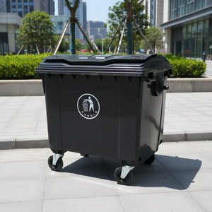 Contenedor de Basura Móvil de Gran Capacidad de 1100L, 4 Ruedas, Tapa Sellada, Material HDPE, Ecológico, Uso Comunitario y Comercial - Product Image 3