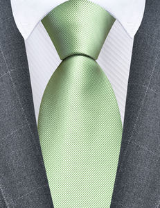 Cadeau <span class=keywords><strong>Cravate</strong></span> en soie pour hommes 2024 Newest Design Dark Sage Green Plaid Fashion Brand Wedding Party Necktie - Product Image 3