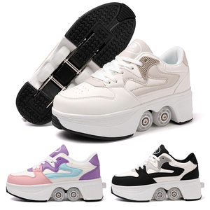 <span class=keywords><strong>Chaussures</strong></span> à roulettes à 4 roues sûres et durables <span class=keywords><strong>pour</strong></span> garçons et filles, baskets tendance avec roues, <span class=keywords><strong>chaussures</strong></span> de patinage polyvalentes, <span class=keywords><strong>chaussures</strong></span> décontractées - Product Image 2