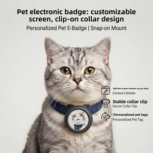 Badge nominatif en plastique Beambox <span class=keywords><strong>Niki</strong></span> Pet, réglable, rond, en silicone, style mignon, boîte mystère, pour chiens et chats - Product Image 5
