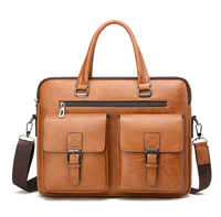 Sac à main pour ordinateur portable en cuir PU imperméable de bonne qualité pour hommes d'affaires, mallette personnalisée légère et durable