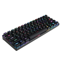 Clavier de jeu mini 61 touches en promotion, clavier mécanique filaire professionnel avec rétroéclairage RGB, plug and play USB