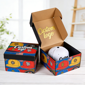 Boîtes en carton rectangulaires personnalisées pour la marque Barbas Hats, vente en gros, emballage <span class=keywords><strong>de</strong></span> casquettes, boîte personnalisée pour casquette <span class=keywords><strong>de</strong></span> baseball - Product Image 2