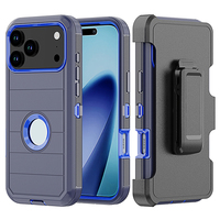 Coque arrière antichoc robuste en TPU+PC pour iPhone 13 14 15 16 17 18 Pro Max Defender Stripe 18 Pro, MOQ 500