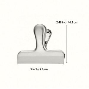 Custom LOGO Eco-Friendly 5 Colors Air <b>Tight</b> Seal Kitchen Bag Snack Clips Heavy Duty Stainless Steel Chip Clip for Food - Product Image 2