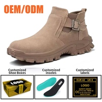 Sepatu Kerja Konstruksi Kulit Suede Anti Tusuk Baja, Low Cut, Nyaman untuk Pria