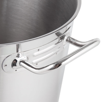 Couscoussier en aluminium poli satiné de haute qualité, à double paroi, avec poignée en acier