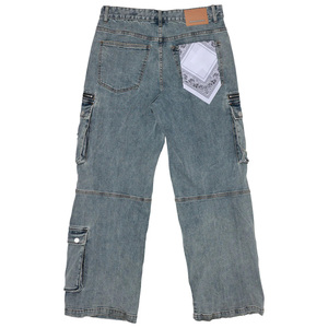 New Style Streetwear 2025 Custom <strong>Jeans</strong> Men'S Clothing Fashion Ripped Patch Men <strong>Jeans</strong> Utility Cargo Denim <strong>Pants</strong> - Product Image 5