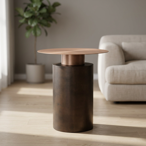 Fancy Brass Modern Living Room <b>Stool</b> with Antique Finish and Adjustable Height - Product Image 3