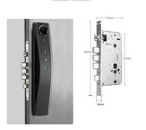 Serratura Intelligente WiFi con Riconoscimento Facciale 3D a Prezzo Conveniente, Telecamera Esterna ad Alta <span class=keywords><strong>Sicurezza</strong></span>, Videocitofono, Nuova Serratura Intelligente Automatica - Product Image 1