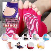 Chaussettes de yoga sans doigts de haute qualité Chaussettes à prise personnalisée Chaussettes de yoga Pilates pour femmes