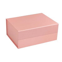 Boîte cadeau en papier de luxe pliable avec fermeture magnétique et ruban