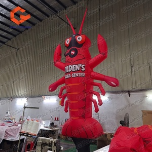 ตุ๊กตาเป่าลมรูปกุ้งก้ามกรามสำหรับโฆษณาอาหารทะเลกลางแจ้ง ตุ๊กตาเป่าลมแบบกำหนดเองได้ - Product Image 4