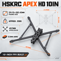 Châssis de drone FPV APEX HD 10 pouces, empattement 457 mm, type H, fibre de carbone, support FC 20x20 30x30, support moteur 16x16 19x19, CE/FCC