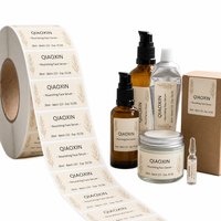 Étiquettes adhésives personnalisées en PET écologiques et résistantes à la chaleur pour flacons cosmétiques de soins de la peau, forme rectangulaire, impression de logo personnalisée