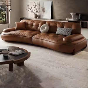 Juego de Sala de Estar Moderno de Diseño Italiano KMJ, Cama Esquinera con Cuero PU, en Oferta para Hogar, Hotel y Villa 900-XXX Retro I - Product Image 4