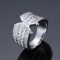 Bague élégante et simple en cuivre plaqué or raffiné pour femme – Bijou de mode au design de niche haut de gamme