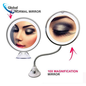 <span class=keywords><strong>Espejo</strong></span> <span class=keywords><strong>de</strong></span> Maquillaje LED con Aumento <span class=keywords><strong>de</strong></span> 10X, Cuello Flexible y Base <span class=keywords><strong>de</strong></span> Succión, <span class=keywords><strong>Espejo</strong></span> <span class=keywords><strong>de</strong></span> Vanidad Portátil <span class=keywords><strong>de</strong></span> ABS <span class=keywords><strong>para</strong></span> Decoración del Hogar - Product Image 2